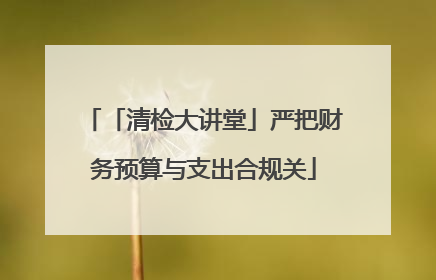 「清检大讲堂」严把财务预算与支出合规关