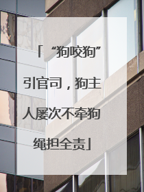 “狗咬狗”引官司，狗主人屡次不牵狗绳担全责