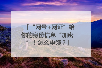 “网号+网证”给你的身份信息“加密”！怎么申领？