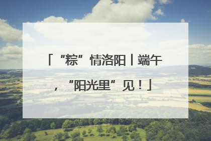 “粽”情洛阳丨端午，“阳光里”见！
