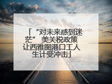 “对未来感到迷茫” 美关税政策让西雅图港口工人生计受冲击