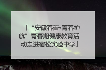“安徽春蕾•青春护航”青春期健康教育活动走进宿松实验中学