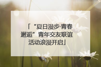 “夏日漫步·青春邂逅”青年交友联谊活动浪漫开启