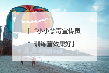 “小小禁毒宣传员”训练营效果好