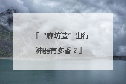 “廊坊造”出行神器有多香？