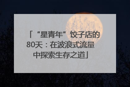 “星青年”饺子店的80天：在波浪式流量中探索生存之道