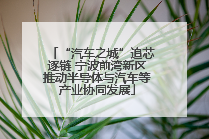 “汽车之城”追芯逐链 宁波前湾新区推动半导体与汽车等产业协同发展