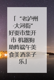 “老泸州·大河街”好耍市集开市 机器狗助阵端午美食美酒亲子乐