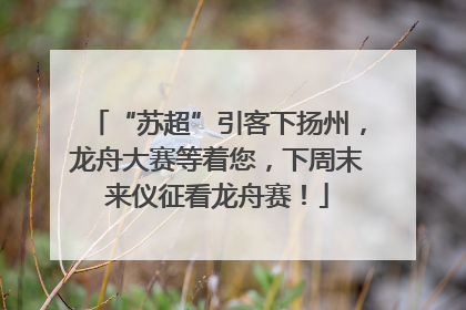 “苏超”引客下扬州，龙舟大赛等着您，下周末来仪征看龙舟赛！