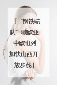 “钢铁驼队”驰欧亚 中欧班列加快山西开放步伐
