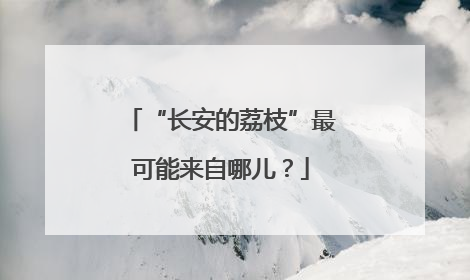 “长安的荔枝”最可能来自哪儿？
