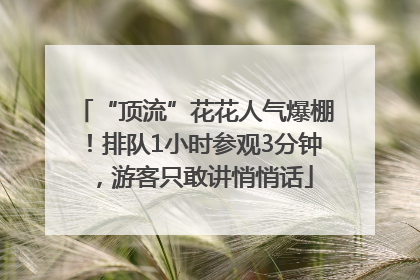 “顶流”花花人气爆棚！排队1小时参观3分钟，游客只敢讲悄悄话