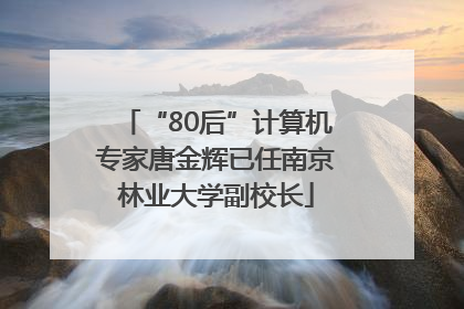 “80后”计算机专家唐金辉已任南京林业大学副校长