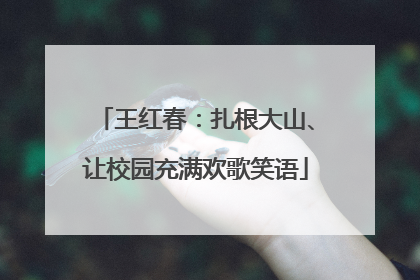 王红春：扎根大山、让校园充满欢歌笑语