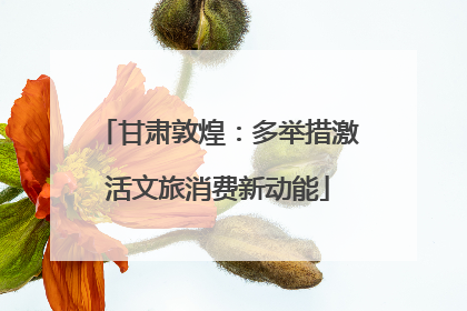 甘肃敦煌：多举措激活文旅消费新动能