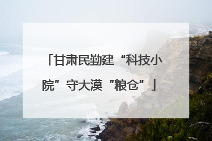 甘肃民勤建“科技小院”守大漠“粮仓”