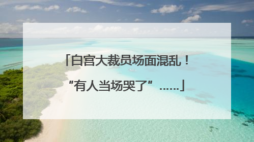 白宫大裁员场面混乱！“有人当场哭了”……