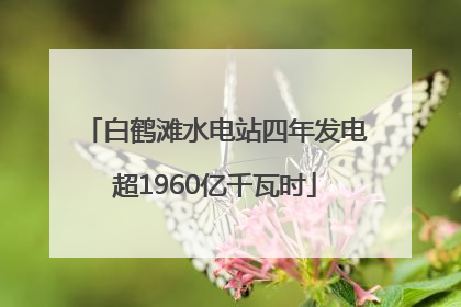 白鹤滩水电站四年发电超1960亿千瓦时