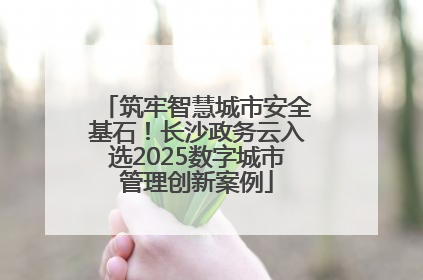 筑牢智慧城市安全基石！长沙政务云入选2025数字城市管理创新案例