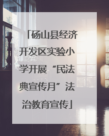 砀山县经济开发区实验小学开展“民法典宣传月”法治教育宣传