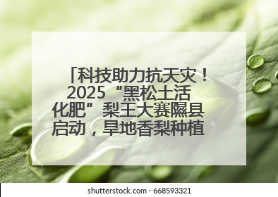 科技助力抗天灾！2025“黑松土活化肥”梨王大赛隰县启动，旱地香梨种植迎来新希望