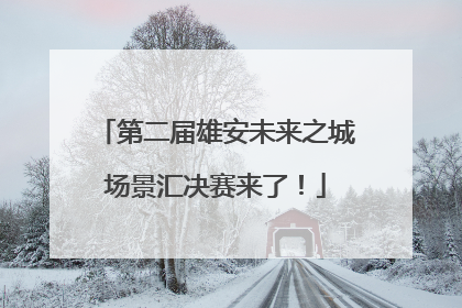 第二届雄安未来之城场景汇决赛来了！