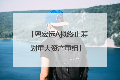 粤宏远A拟终止筹划重大资产重组