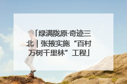绿满陇原·奇迹三北｜张掖实施“百村万树千里林”工程