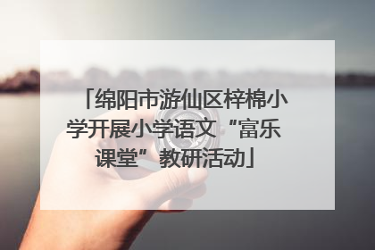 绵阳市游仙区梓棉小学开展小学语文“富乐课堂”教研活动