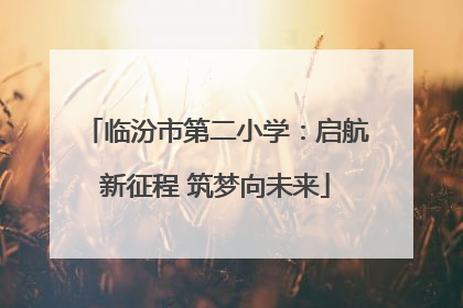 临汾市第二小学：启航新征程 筑梦向未来