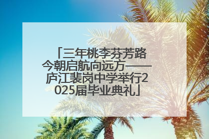三年桃李芬芳路 今朝启航向远方——庐江裴岗中学举行2025届毕业典礼