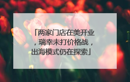 两家门店在美开业，瑞幸未打价格战，出海模式仍在探索