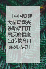中国铁建大桥局盘兴铁路项目开展反腐倡廉宣传教育月系列活动