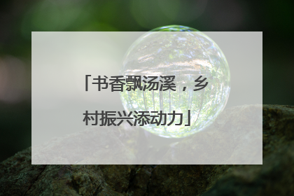 书香飘汤溪，乡村振兴添动力