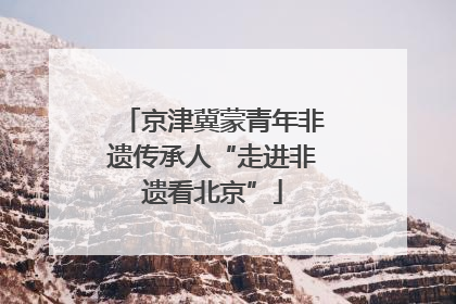 京津冀蒙青年非遗传承人“走进非遗看北京”