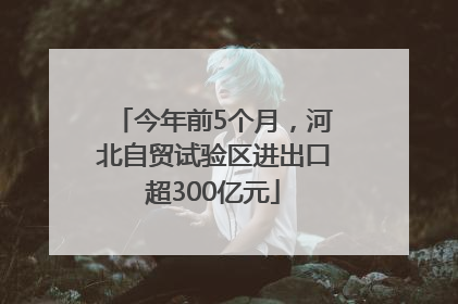 今年前5个月，河北自贸试验区进出口超300亿元