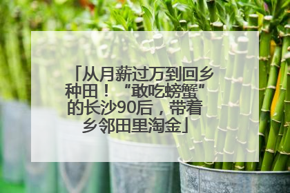 从月薪过万到回乡种田！“敢吃螃蟹”的长沙90后，带着乡邻田里淘金