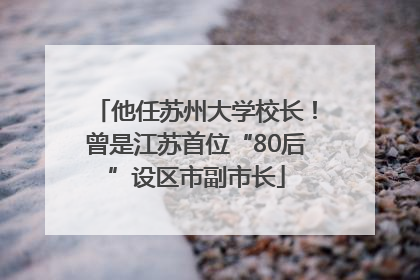 他任苏州大学校长！曾是江苏首位“80后”设区市副市长