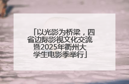 以光影为桥梁，四省边际影视文化交流暨2025年衢州大学生电影季举行