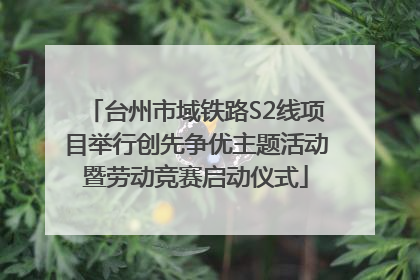台州市域铁路S2线项目举行创先争优主题活动暨劳动竞赛启动仪式