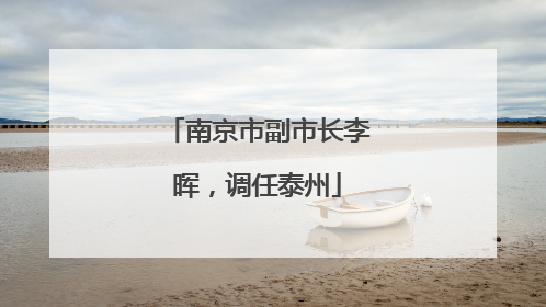 南京市副市长李晖，调任泰州
