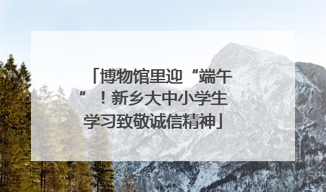 博物馆里迎“端午”！新乡大中小学生学习致敬诚信精神