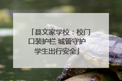 县文家学校：校门口装护栏 城管守护学生出行安全