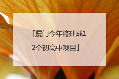 厦门今年将建成12个初高中项目