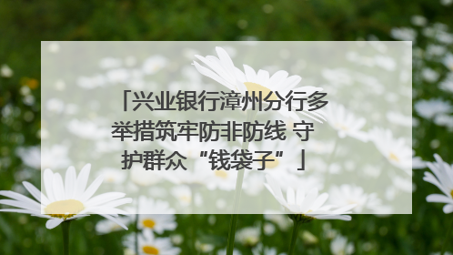 兴业银行漳州分行多举措筑牢防非防线 守护群众“钱袋子”