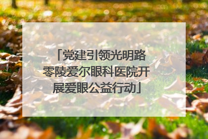 党建引领光明路 零陵爱尔眼科医院开展爱眼公益行动