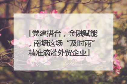 党建搭台，金融赋能，南塘这场“及时雨”精准滴灌外贸企业