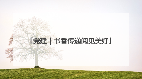 党建｜书香传递阅见美好