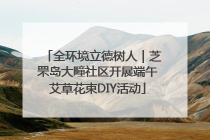 全环境立德树人｜芝罘岛大疃社区开展端午艾草花束DIY活动