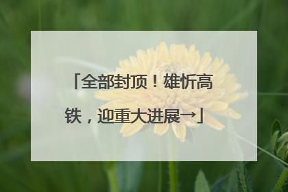 全部封顶！雄忻高铁，迎重大进展→
